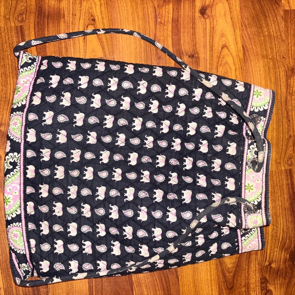 Vera Bradley Navy and Pink Patterned Backpack